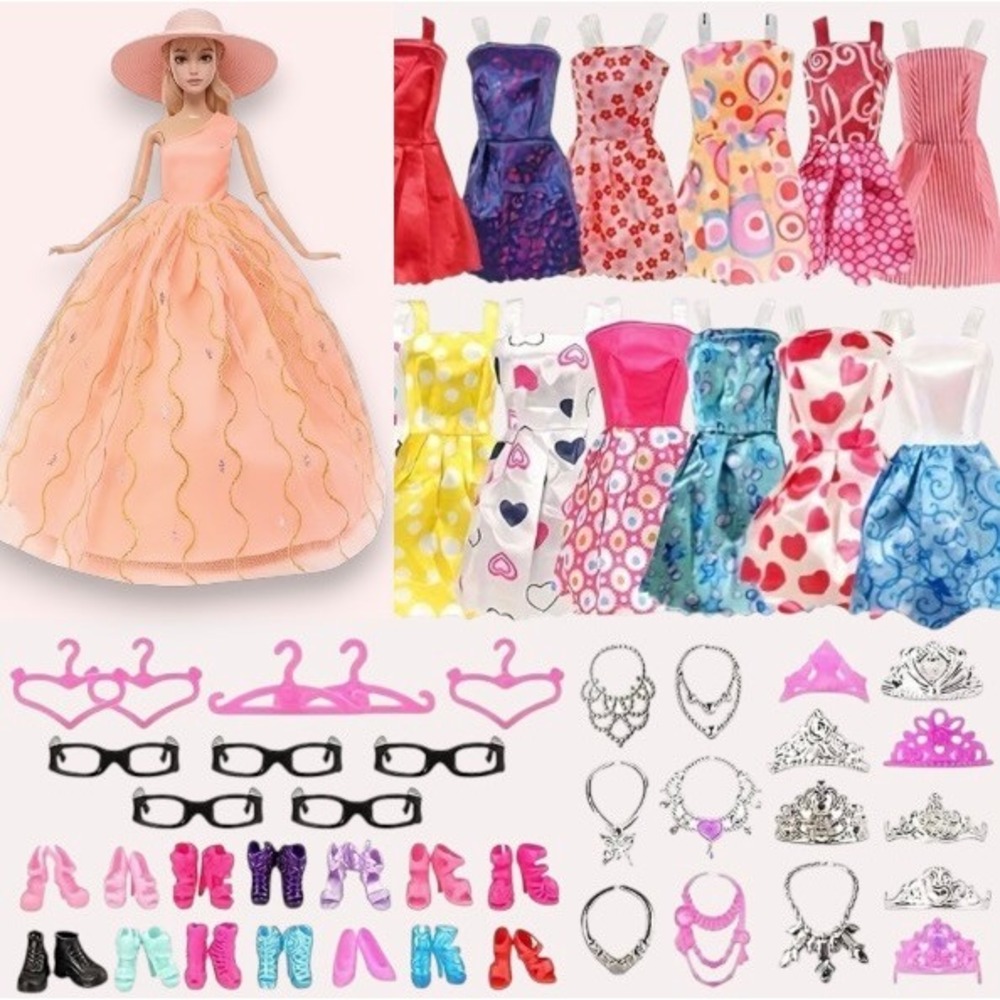44pcs Doll Clothes‎ Random Outfits Clothing Accessories For 11.5 in Fashion Doll